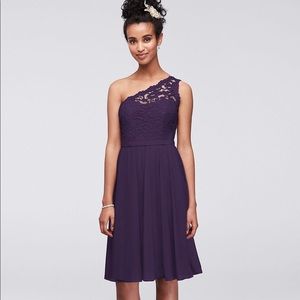 David’s Bridal Plum Bridesmaid Dress